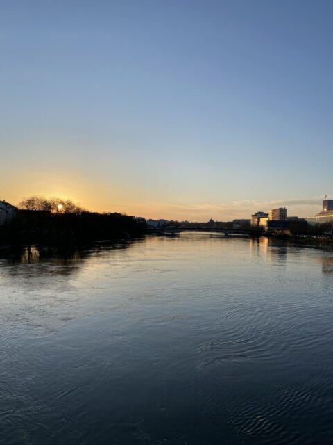 Sunset on the Loire river.